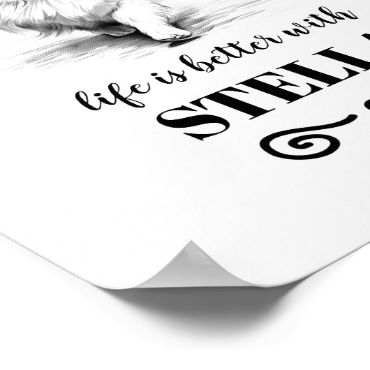 Pomeranian Life is beter met aangepaste hondennaam Poster (Hoek)