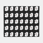 Pomeranian Love Fleece Deken (Voorkant (Horizontaal))