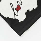 Pomeranian Love Fleece Deken (Hoek)