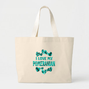 POMERANIAN Love Grote Tote Bag