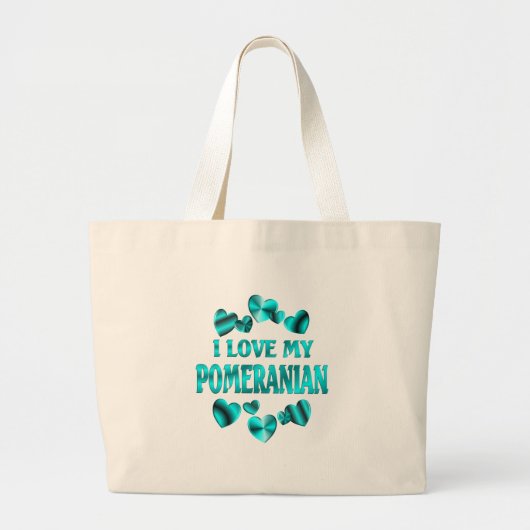 POMERANIAN Love Grote Tote Bag (Voorkant)