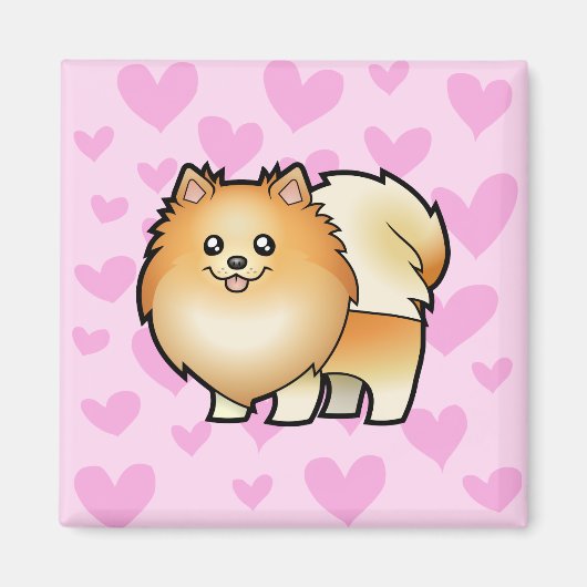 Pomeranian Love Magneet (Voorkant)