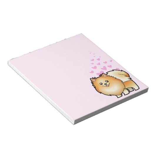 Pomeranian Love Notitieblok (Schuin)