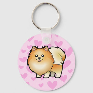 Pomeranian Love Sleutelhanger