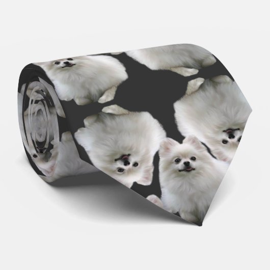 Pomeranian Love Stropdas (Opgerold)