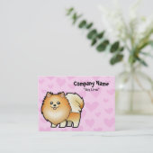 Pomeranian Love Visitekaartje (Staand voorkant)