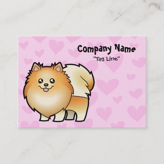 Pomeranian Love Visitekaartje (Voorkant)