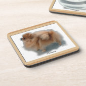 Pomeranian Lovers Bier Onderzetter (Linkerzijde)