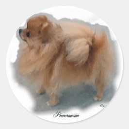 Pomeranian Lovers Gifts Ronde Sticker