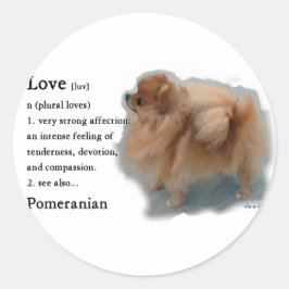 Pomeranian Lovers Gifts Ronde Sticker