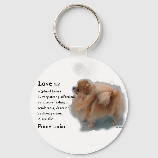 Pomeranian Lovers Gifts Sleutelhanger (Voorkant)