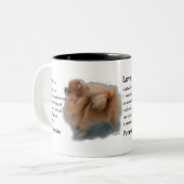 Pomeranian Lovers Gifts Tweekleurige Koffiemok (Voorkant links)