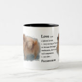 Pomeranian Lovers Gifts Tweekleurige Koffiemok (Center)