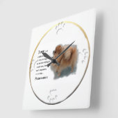 Pomeranian Lovers Gifts Vierkante Klok (Hoek)