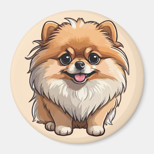 Pomeranian Magneet (Voorkant)