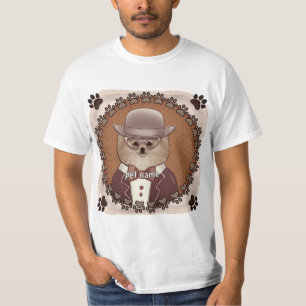 Pomeranian met bril t-shirt