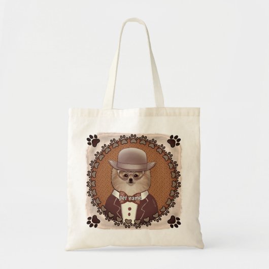 Pomeranian met bril Tote Tas (Voorkant)