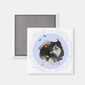 Pomeranian met Vlinders Magneet (Voorkant / Achterkant)