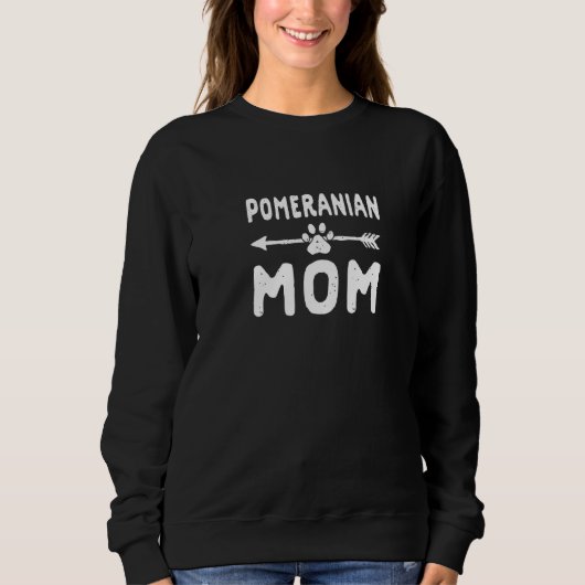 Pomeranian Moeder Dwergspitz Hond Dwergspitz Huisd Trui (Voorkant)