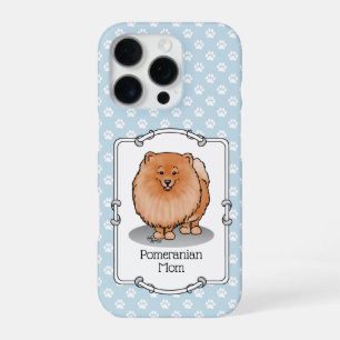 Pomeranian Moeder Pom Moeder (oranje rood) Schatti iPhone 16 Pro Hoesje