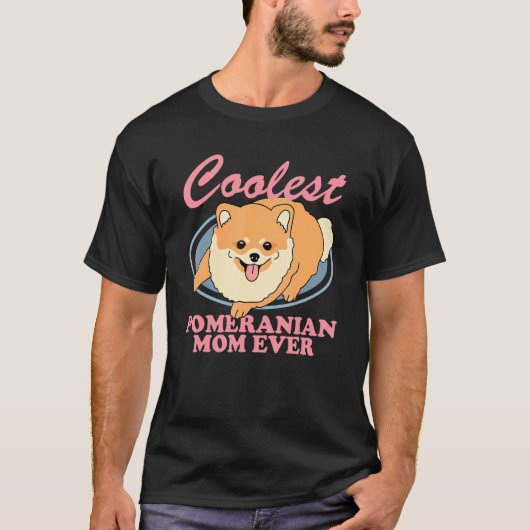 Pomeranian Mom Dog Owner Pomeranian 1 T-shirt (Voorkant)