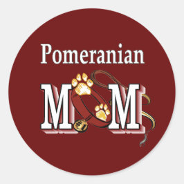 Pomeranian MOM Gifts Ronde Sticker