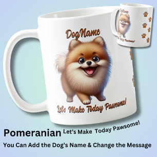 Pomeranian - Naam hond toevoegen, tekst wijzigen Koffiemok