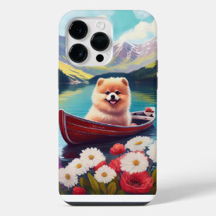 Pomeranian op een peddel: Een landschappelijk avon iPhone 14 Pro Max Hoesje