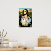 Pomeranian Paar 3 - Mona Lisa Poster (Keuken)