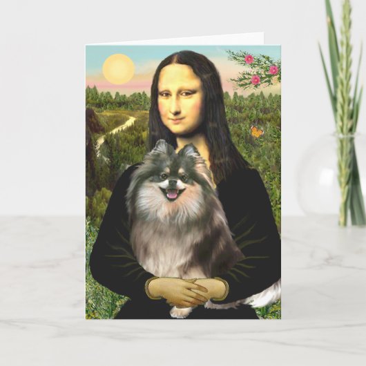 Pomeranian (parti) - Mona Lisa Kaart (Voorkant)