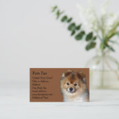 Pomeranian Photo Visitekaartje (Staand voorkant)