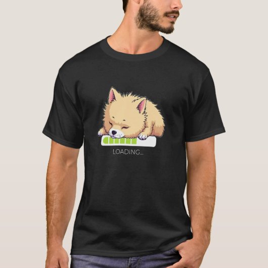 Pomeranian Pom-Hond Laden T-shirt (Voorkant)