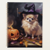Pomeranian Pompoenen Halloween Griezelen Planner (Voorkant)