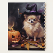 Pomeranian Pompoenen Halloween Griezelen Planner (Achterkant)