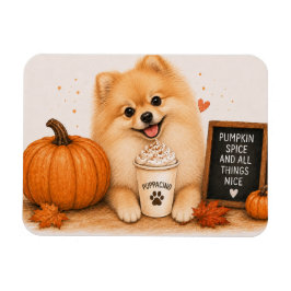 Pomeranian Pumpkin Spice Magneet
