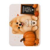 Pomeranian Pumpkin Spice Magneet (Verticaal)