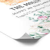 Pomeranian Puppy bruiloft handtekening Drink teken Poster (Hoek)