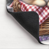 Pomeranian Puppy Dog Waterverf Wildflower Picknick Muismat (Hoek)