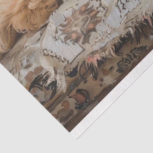 Pomeranian Puppy Trio Decoupage Tissuepapier (Detail)