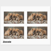 Pomeranian Puppy Trio Rechthoekige Sticker (Vel)