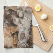 Pomeranian Puppy Trio Theedoek (Quarter Fold)