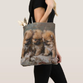 Pomeranian Puppy Trio Tote Bag (Dichtbij)