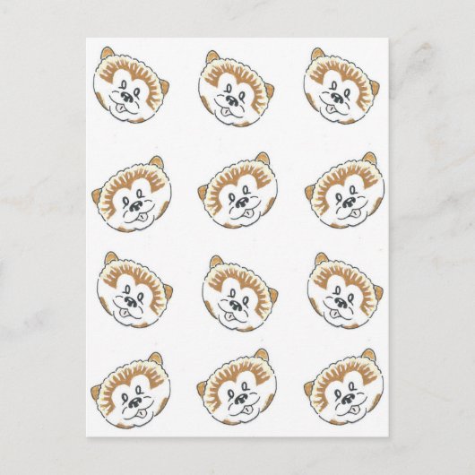 Pomeranian Puppy's Briefkaart (Voorkant)