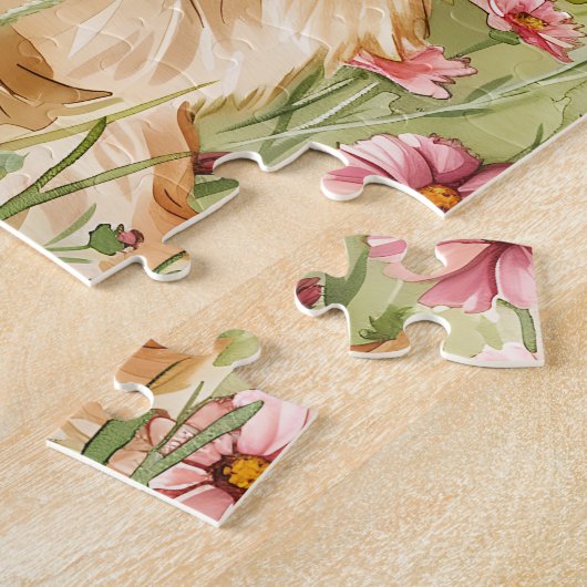 Pomeranian Puzzle – Watercolor Dog Fun Legpuzzel (Zijkant)