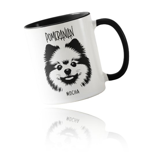 Pomeranian Ras Edgy Pop Art Aangepaste Hond Liefhe Mok