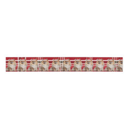 Pomeranian Red Holiday Plaid Funny Dog Christmas Grosgrain Lint