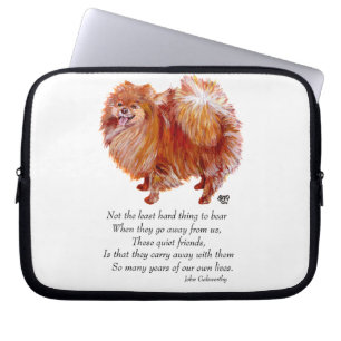 Pomeranian Regenboogbrug Laptop Sleeve