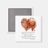 Pomeranian Regenboogbrug Magneet (Voorkant / Achterkant)