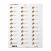 Pomeranian Retouradreslabel Etiket (Full Sheet)