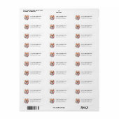 Pomeranian Retouradreslabel Etiket (Full Sheet)